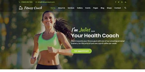 health coach website templates